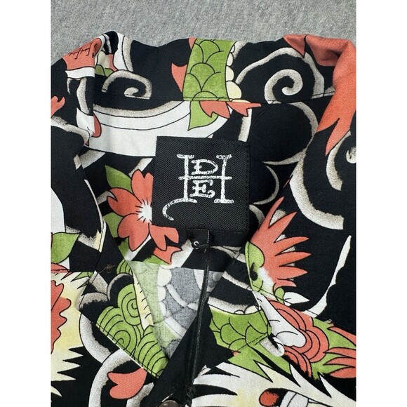 Ed Hardy Japan Dragon Button Up Short Sleeve Shirt Casual Mens Size Small NWT - Picture 2 of 5